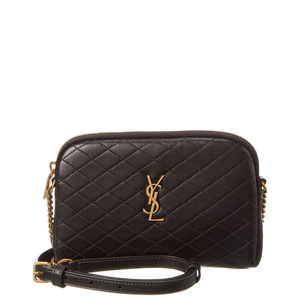 Saint Laurent Gaby Zipped Quilted Leather Crossbody